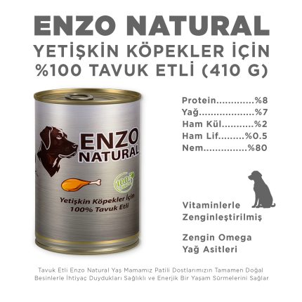 Enzo Natural Tavuk Etli Köpek Maması